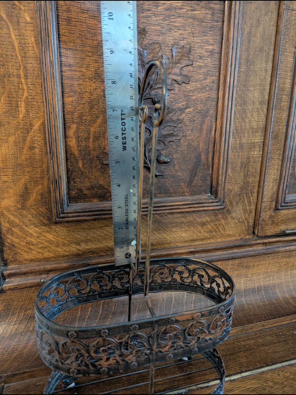 Ornate Metal Caddy Display Shelf Organizer